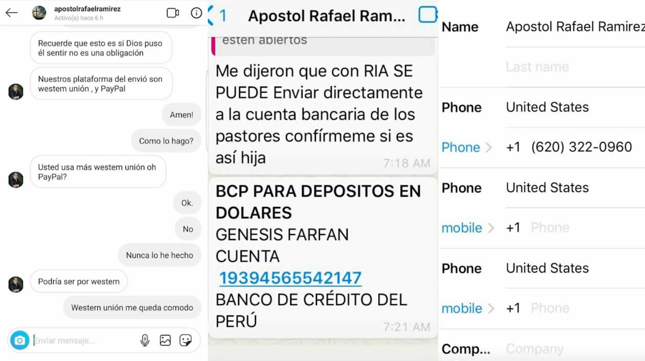 Cuentas denunciadas.