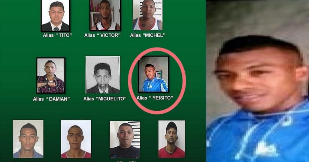 Alias 'Yeisito' en el cartel de los más buscados.