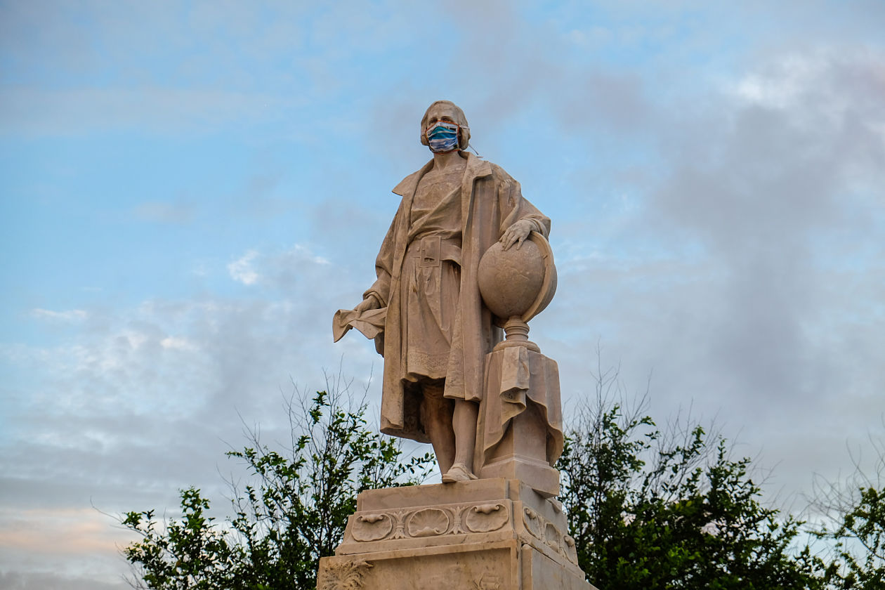 Prensa Alcaldía de Barranquilla Estatua de Cristóbal Colón