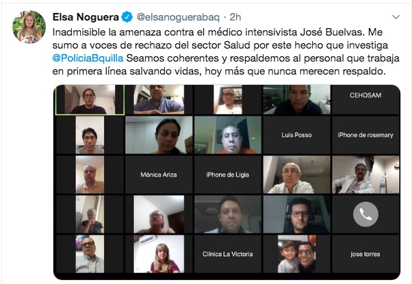 Pronunciamiento de la Gobernadora Elsa Noguera.