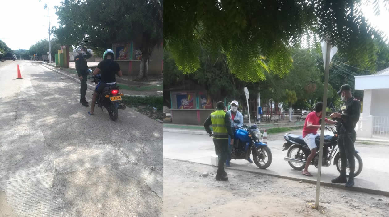 Patrullajes de la Policía en el Municipio de Juan de Acosta.