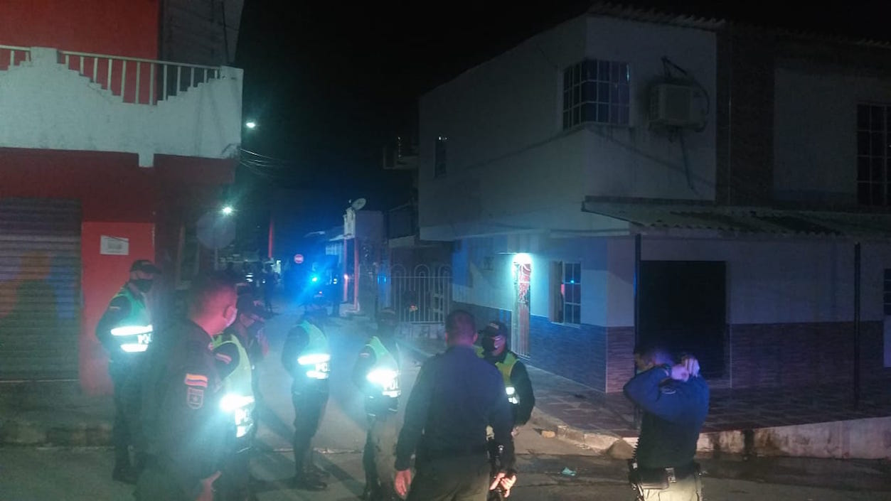 Operativo de la Policía en Galapa.