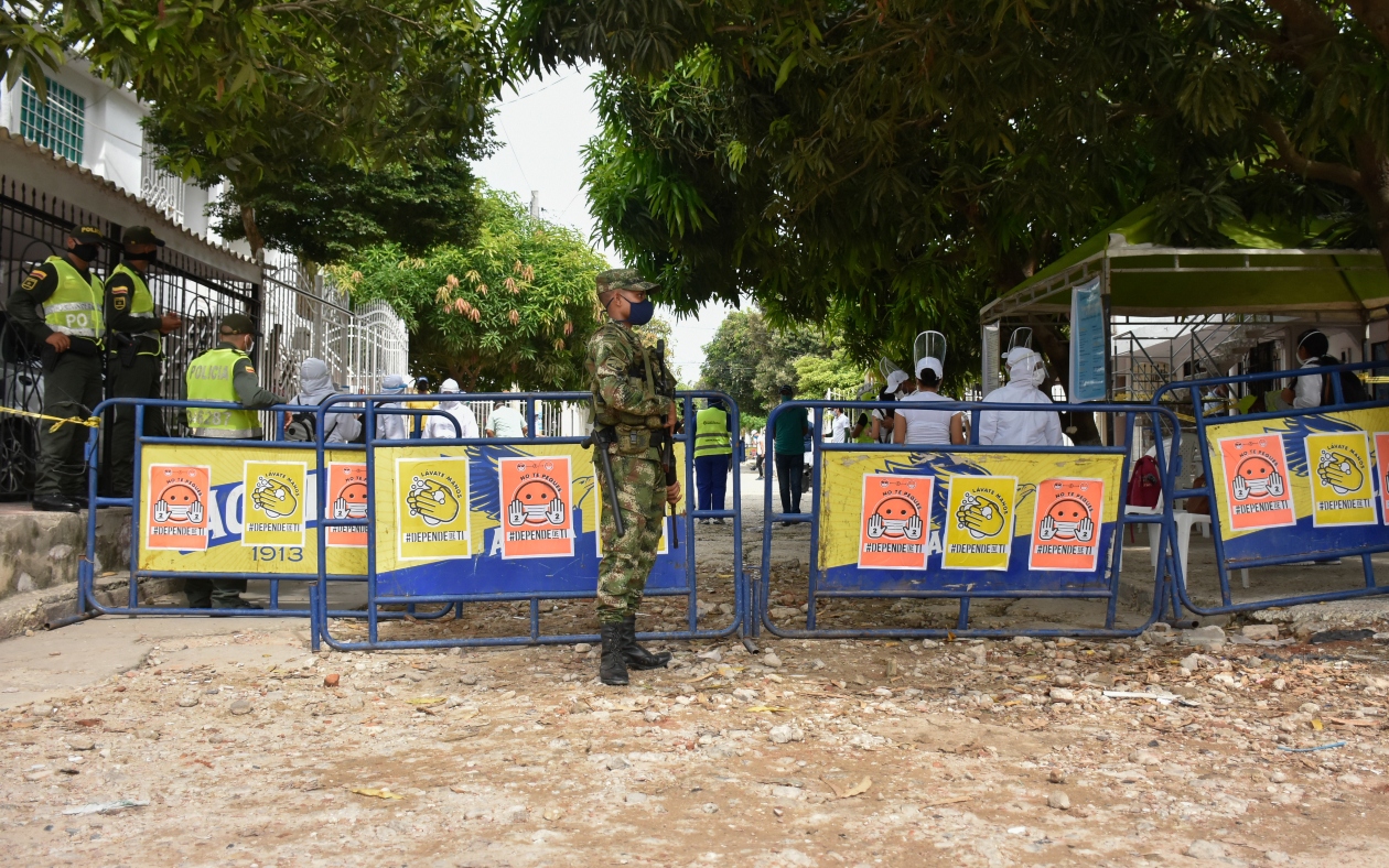 El cerco sanitario en la Ciudadela 20 de Julio.