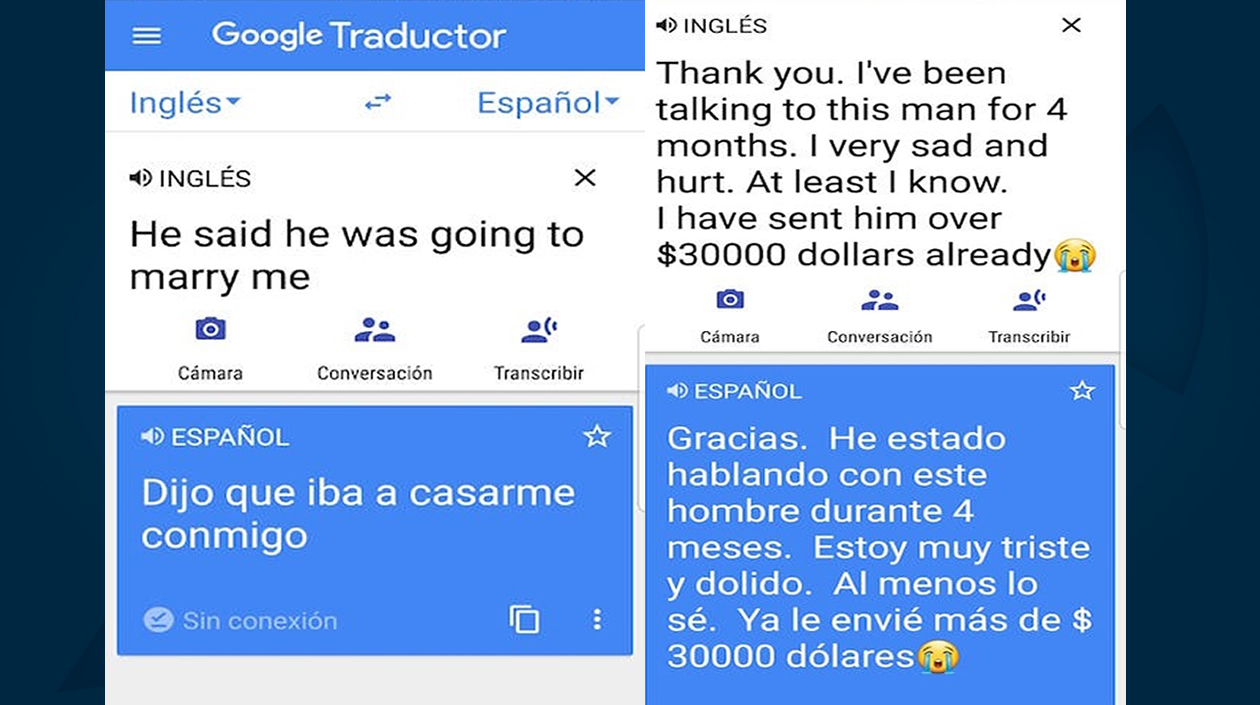 A una mujer le prometieron matrimonio y le giró 30 mil dólares.