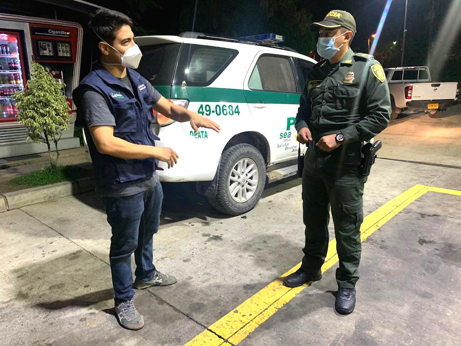 El Secretario del Interior, Carlos Peña Berdugo, coordinando los operativos.