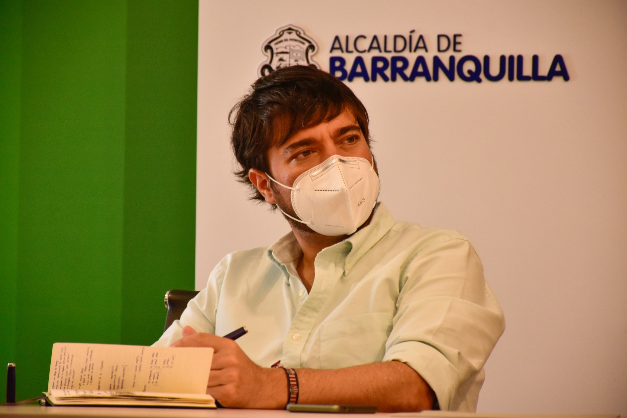 El Alcalde de Barranquilla, Jaime Pumarejo.