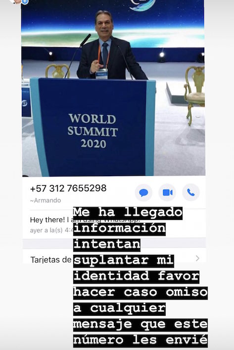 Perfil falso con imagen de Armando Zabarain.