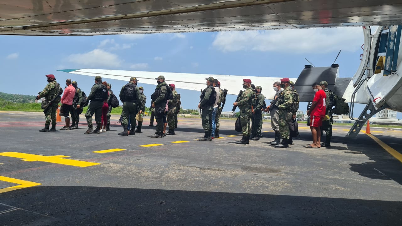 Capturados del ELN llegando a Cartagena