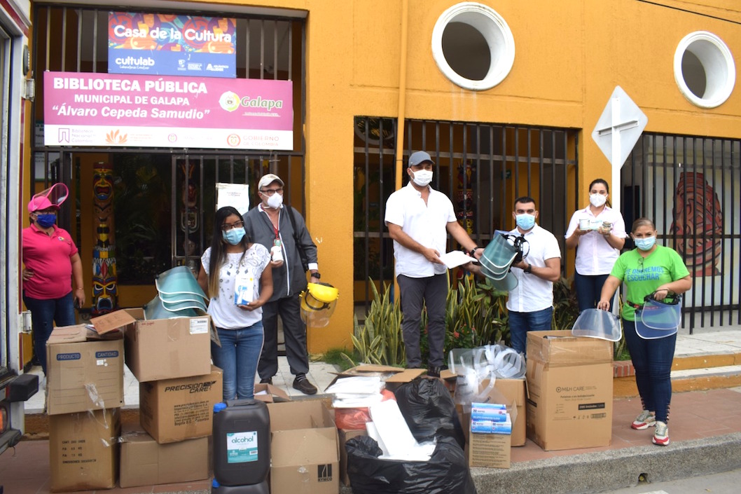 Entrega de elementos de protección.