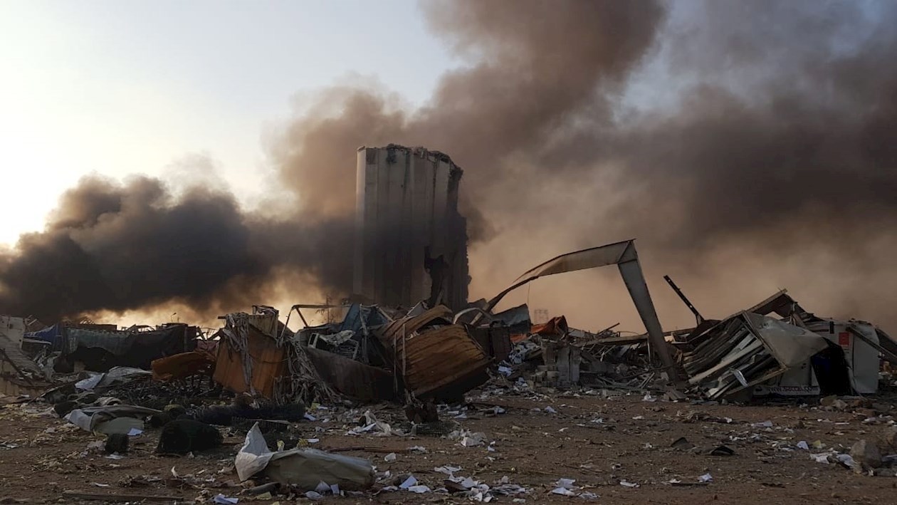 Imagen de cómo quedó el lugar tras la explosión.