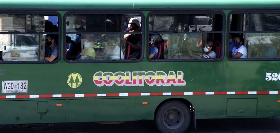 Operación del 100 por ciento del transporte público en Barranquilla.