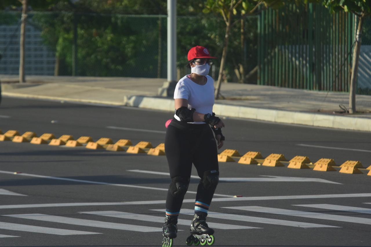 Actividad física en el Gran Malecón del Río.