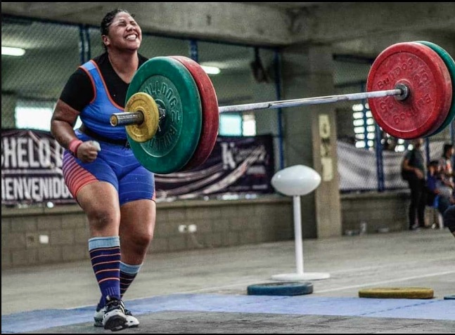 Durante una competencia en la Universidad del Atlántico.