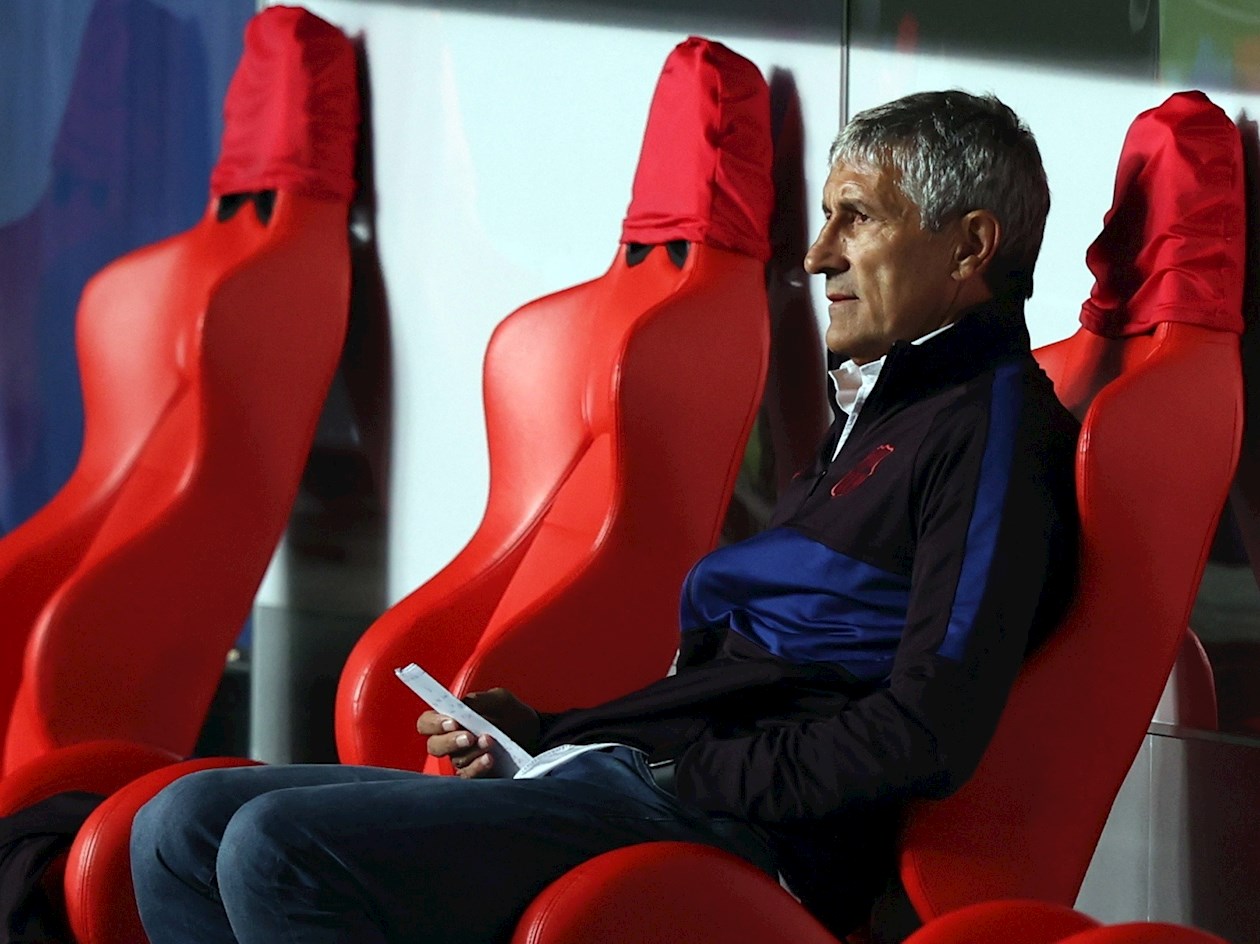 Quique Setién, entrenador del Barcelona.