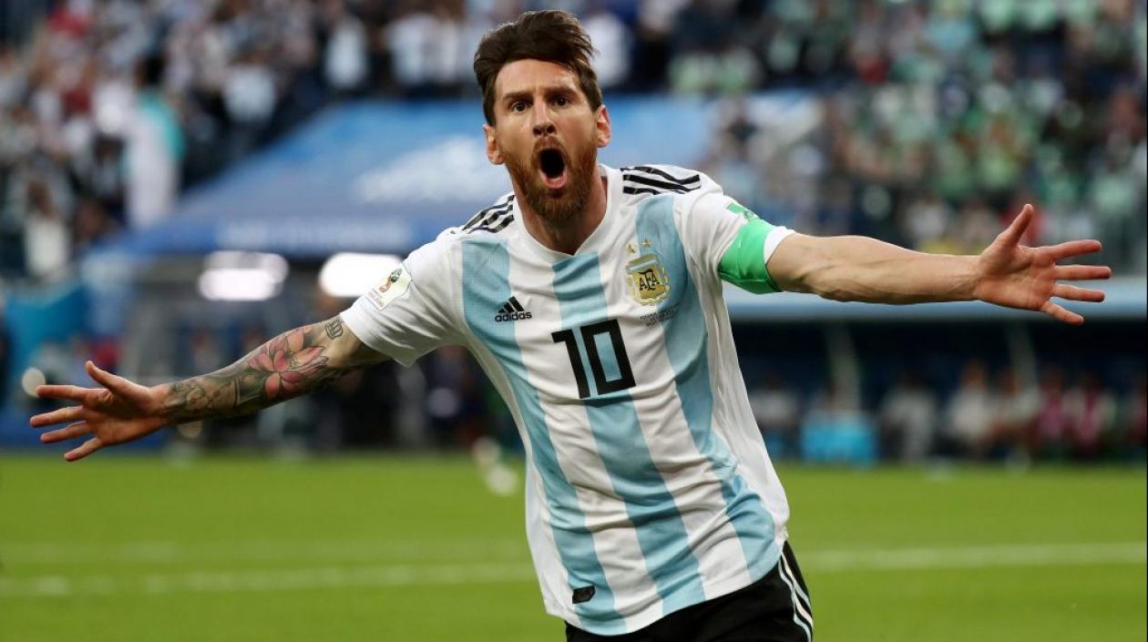 Lionel Messi con la selección de Argentina 