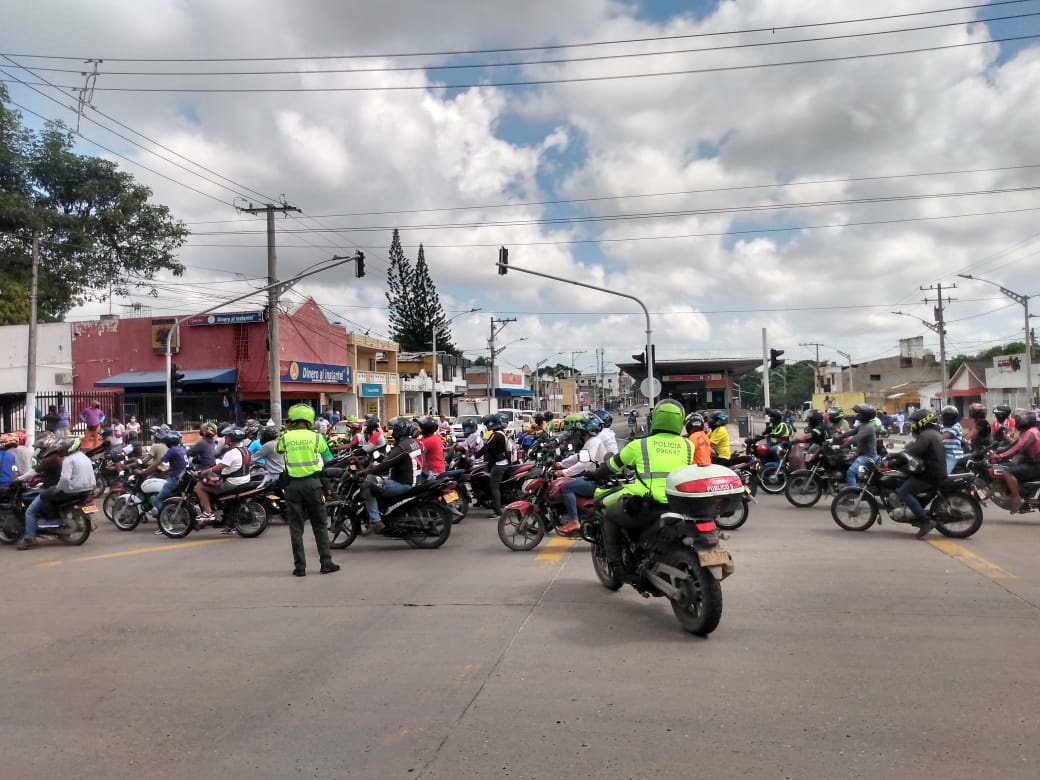 Una de las protestas en la calle Murillo con carrera 8. 