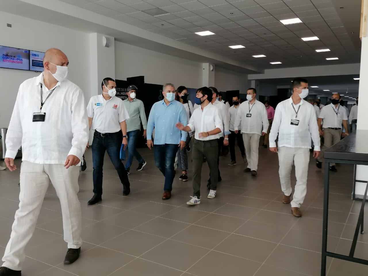 El Presidente Iván Duque y el Alcalde Jaime Pumarejo.