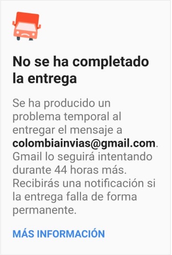 Correo bloqueado después de efectuar las consignaciones.