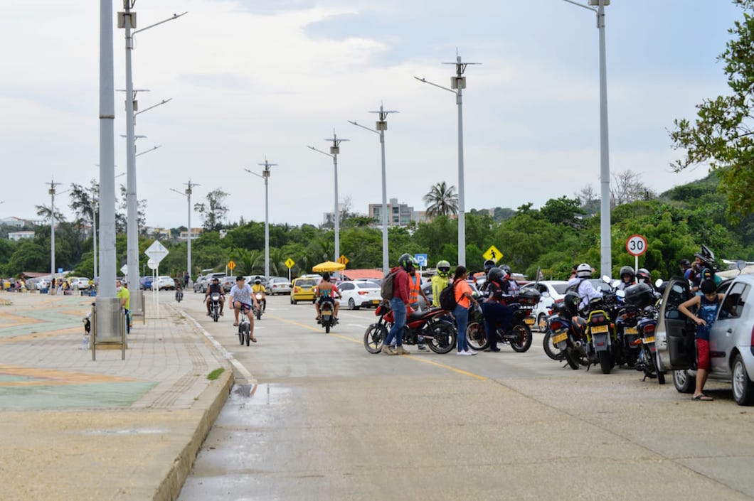 Masiva presencia de motociclistas.