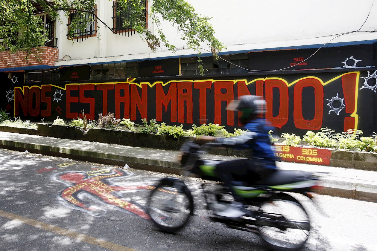 Mural en Medellín.