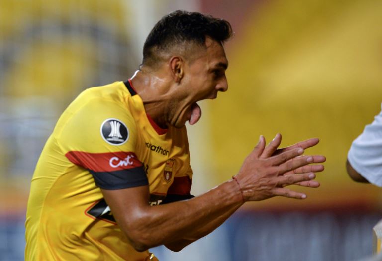 La singular celebración de Cristian Colmán.
