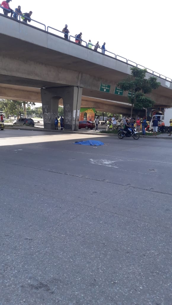 La persona se habría lanzado desde el puente y murió en el acto. 