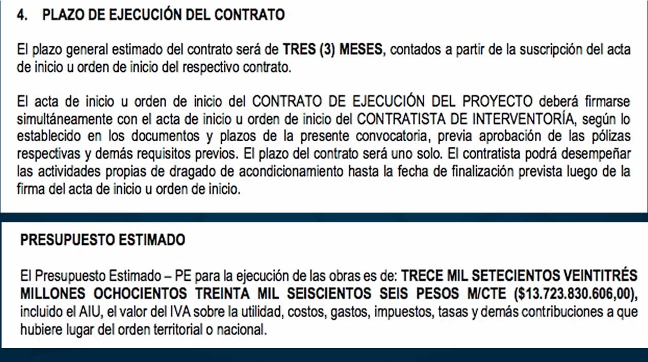 Plazo inicial y presupuesto estimado.