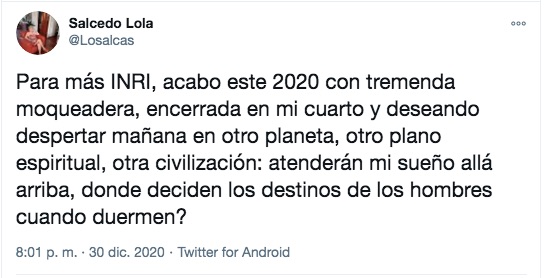 El trino del 30 de diciembre.