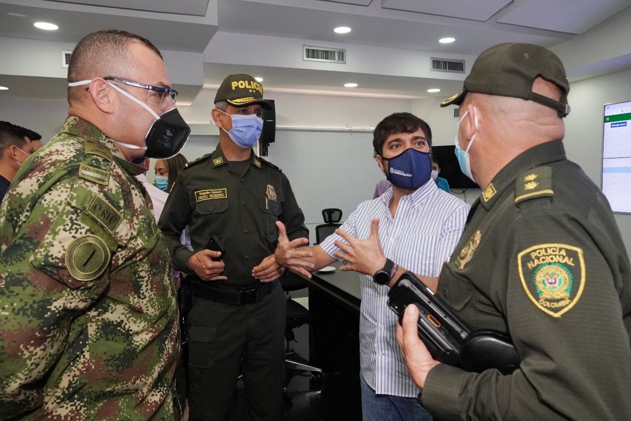 Se realizó el empalme en el comando de la Policía Metropolitana de Barranquilla.