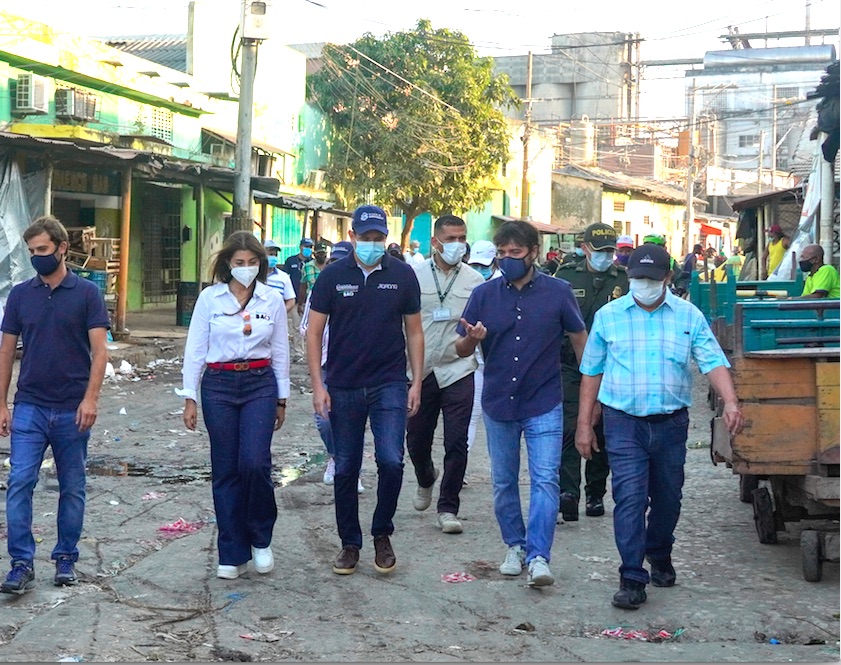 Recorrdo por el sector en el inicio oficial de los trabajos.