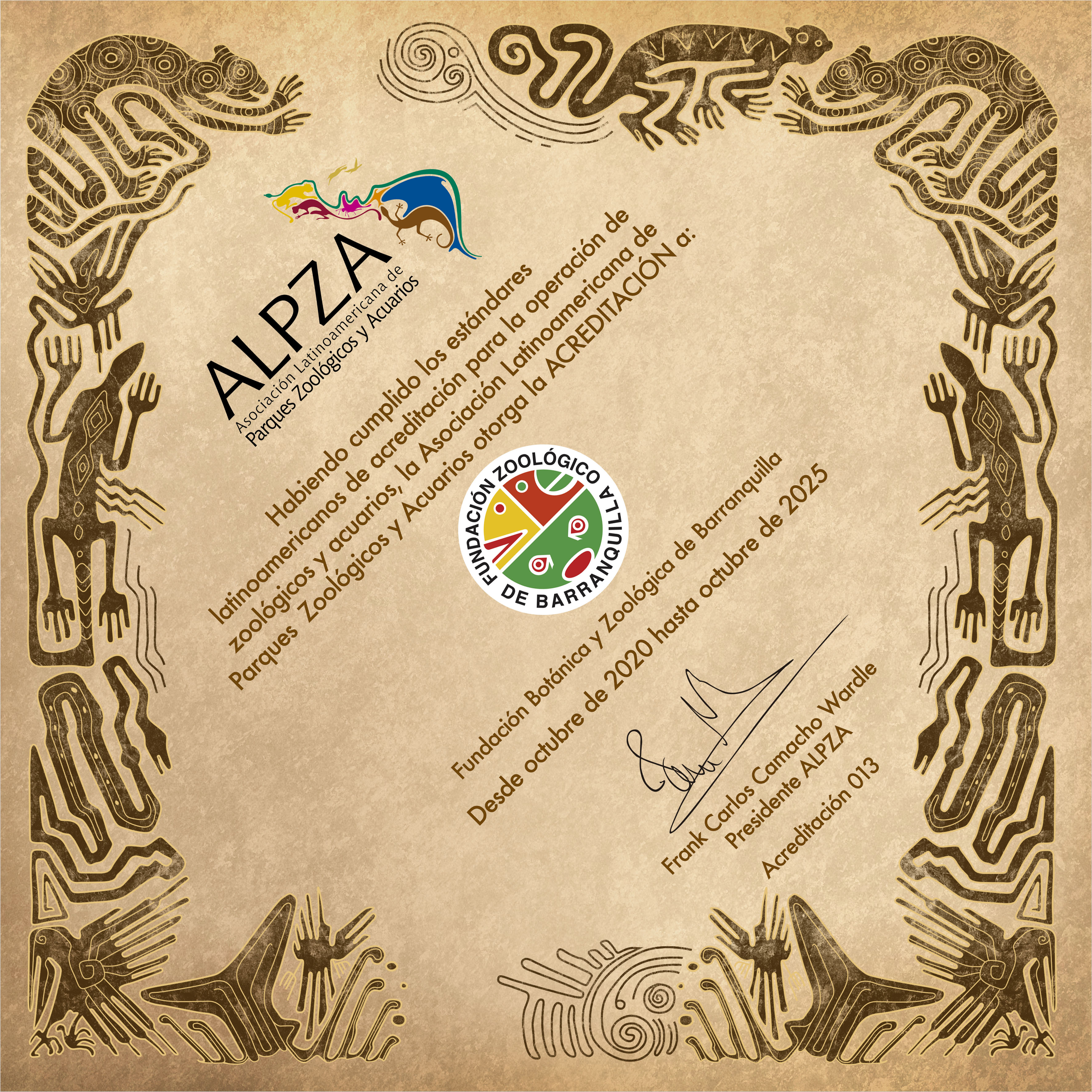 Zoológico de Barranquilla Acreditación de Alpza para el ZOO de Barranquilla.