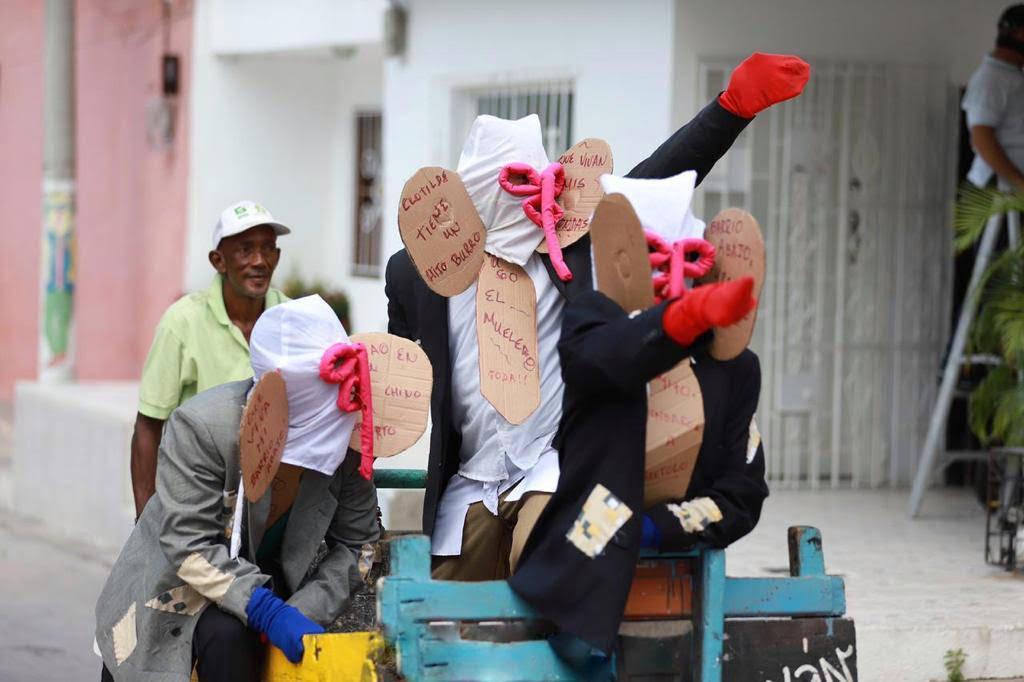 Asociación folclórica marimondas del barrio Abajo. 'Marimondas del barrio Abajo', en la filmación.