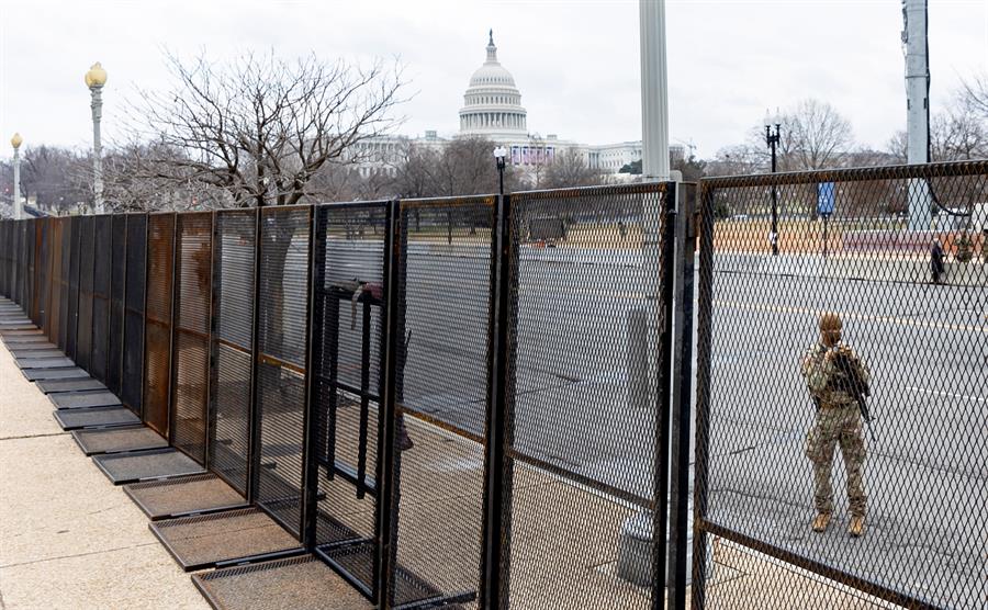 Seguridad en Washington para la posesión de Biden.