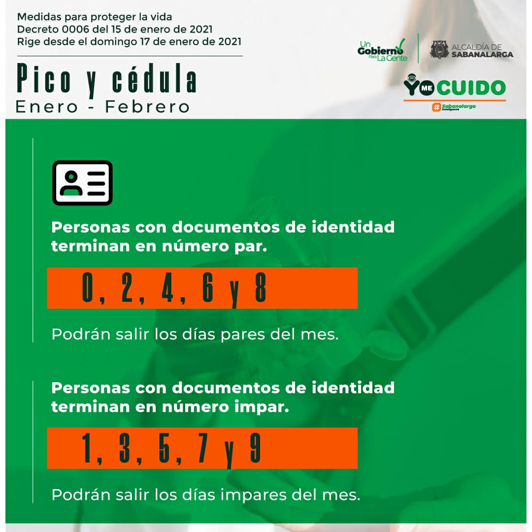 Comunicaciones de Sabanalarga. Pico y cédula en Sabanalarga