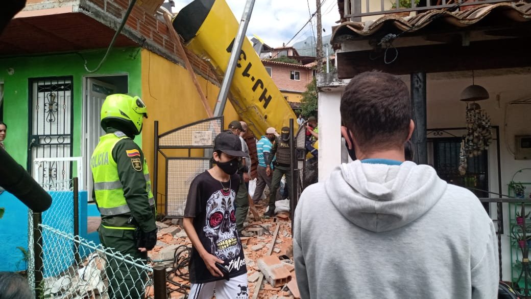 Así quedó la avioneta siniestrada.