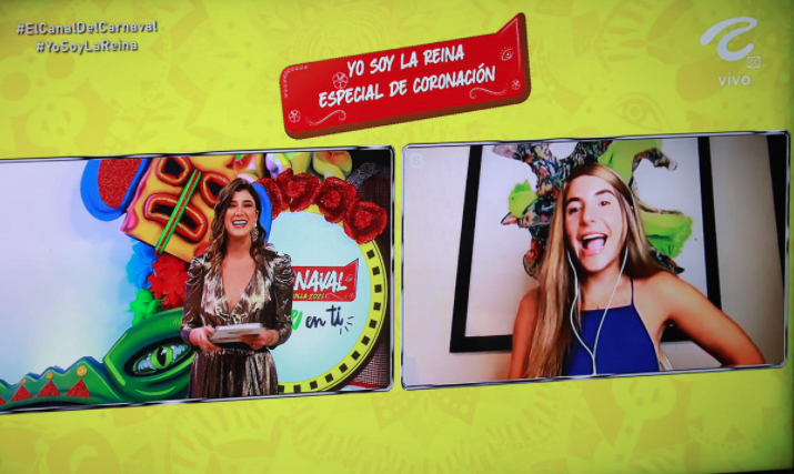 Las Reinas Andrea Jaramillo Char y Marcela García.