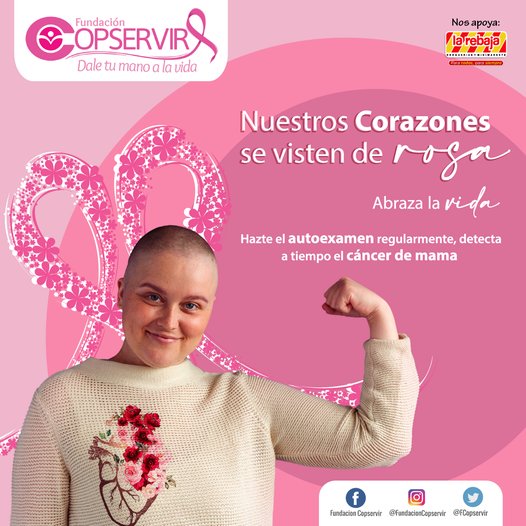 Fundación Coopservir Todos a apoyar la campaña de sensibilización contra el cáncer de mama.