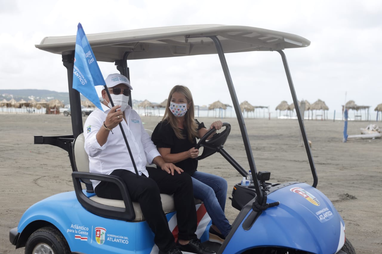 Prensa Gobernación del Atlántico El alcalde de Puerto Colombia, Wilman Vargas, y la gobernadora Elsa Noguera.