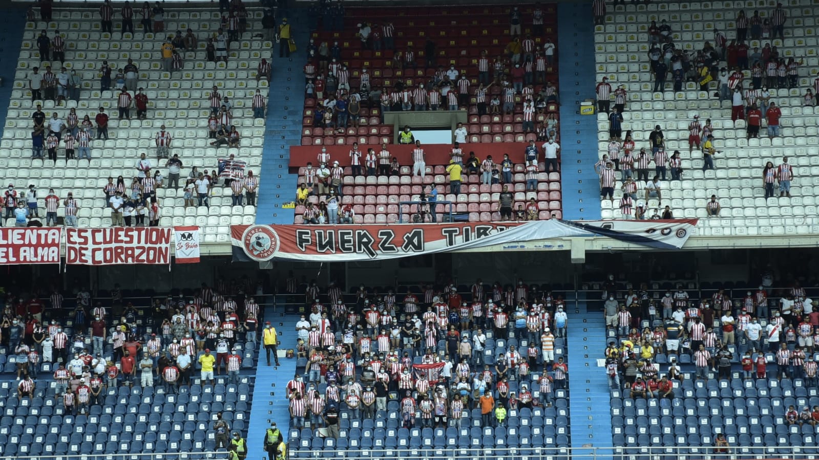 Afición juniorista en las tribunas del Metropolitano.