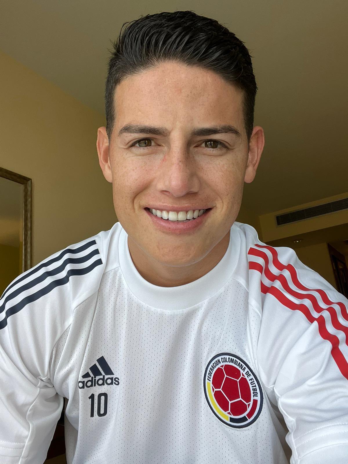 James Rodríguez en la concentración de Colombia. 