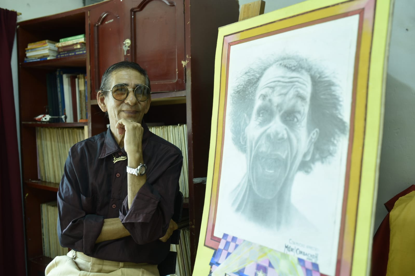 Cristian Mercado Una de sus obras como pintor, Pedro Guerrero, el famoso Negro Ray.