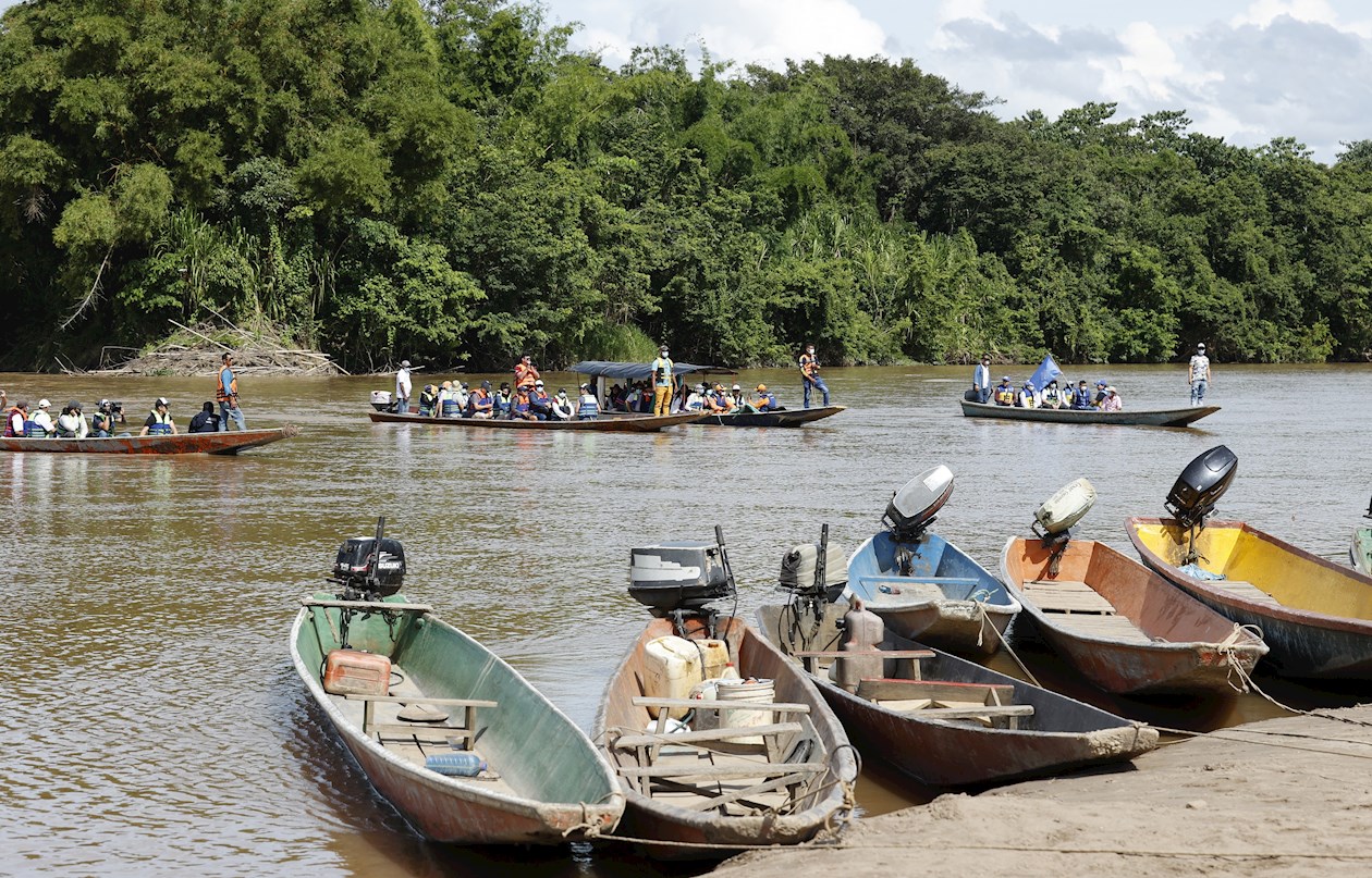 Pesquera, un caserío del este de Colombia a orillas del río Arauca.
