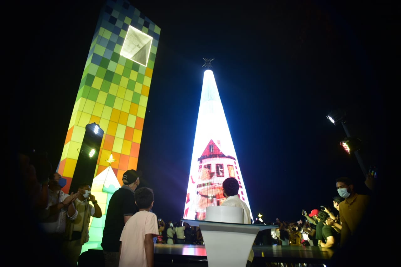 El árbol encendido.