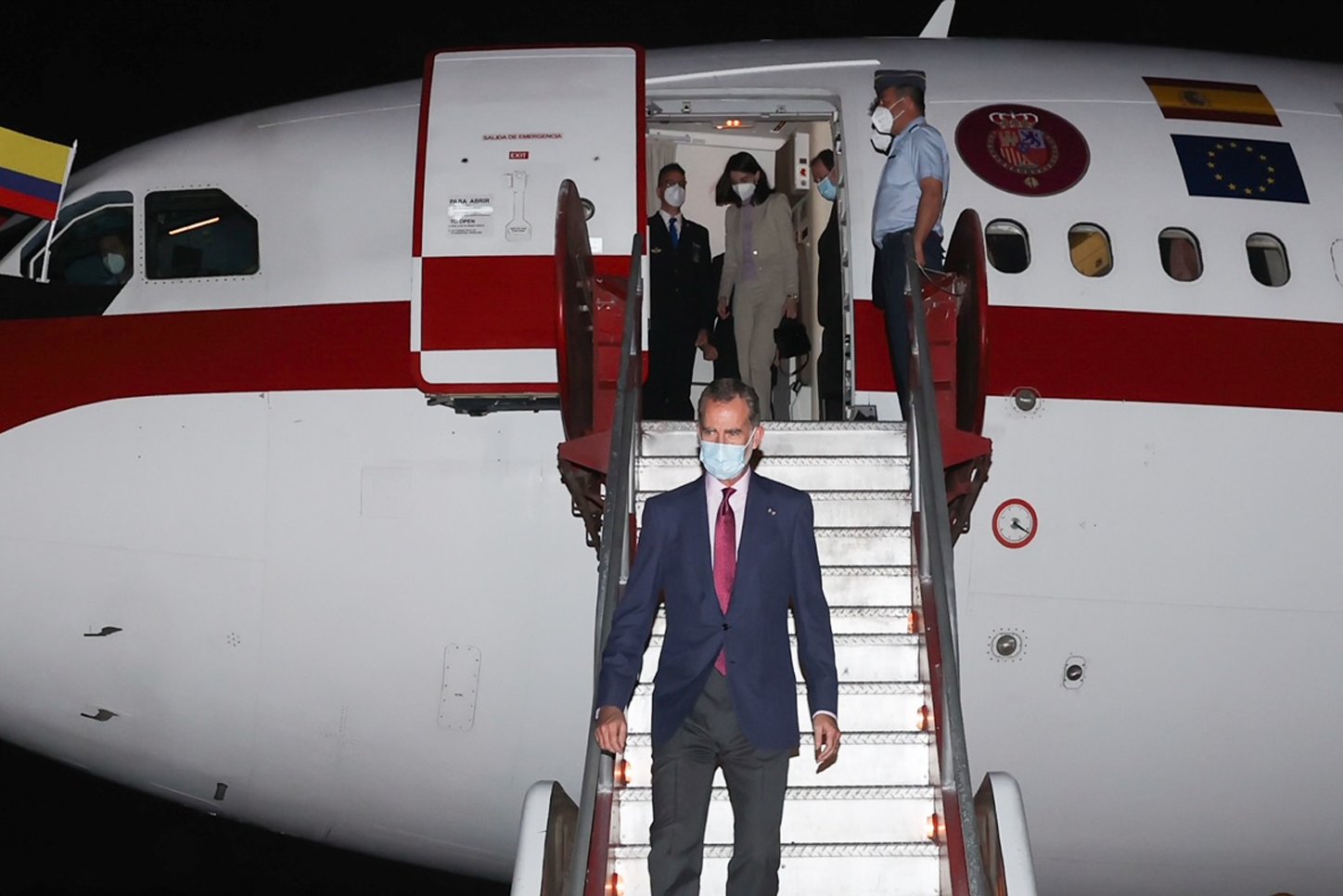El Rey Felipe VI de España a su llegada a Barranquilla