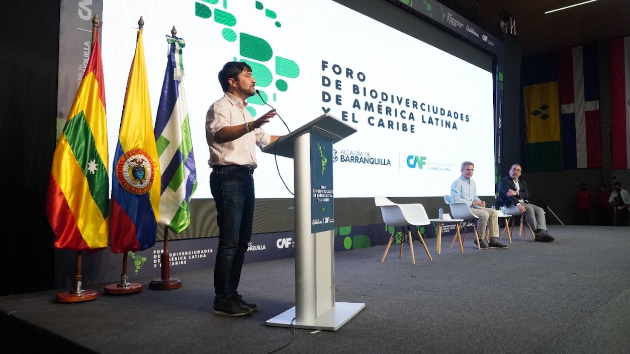 El Alcalde Jaime Pumarejo durante su intervención.