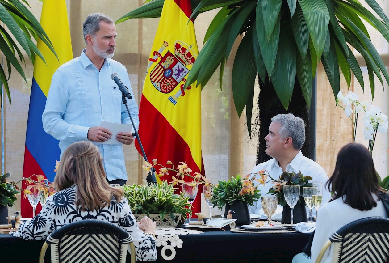 Presidente Duque ofreció un almuerzo en honor del rey.