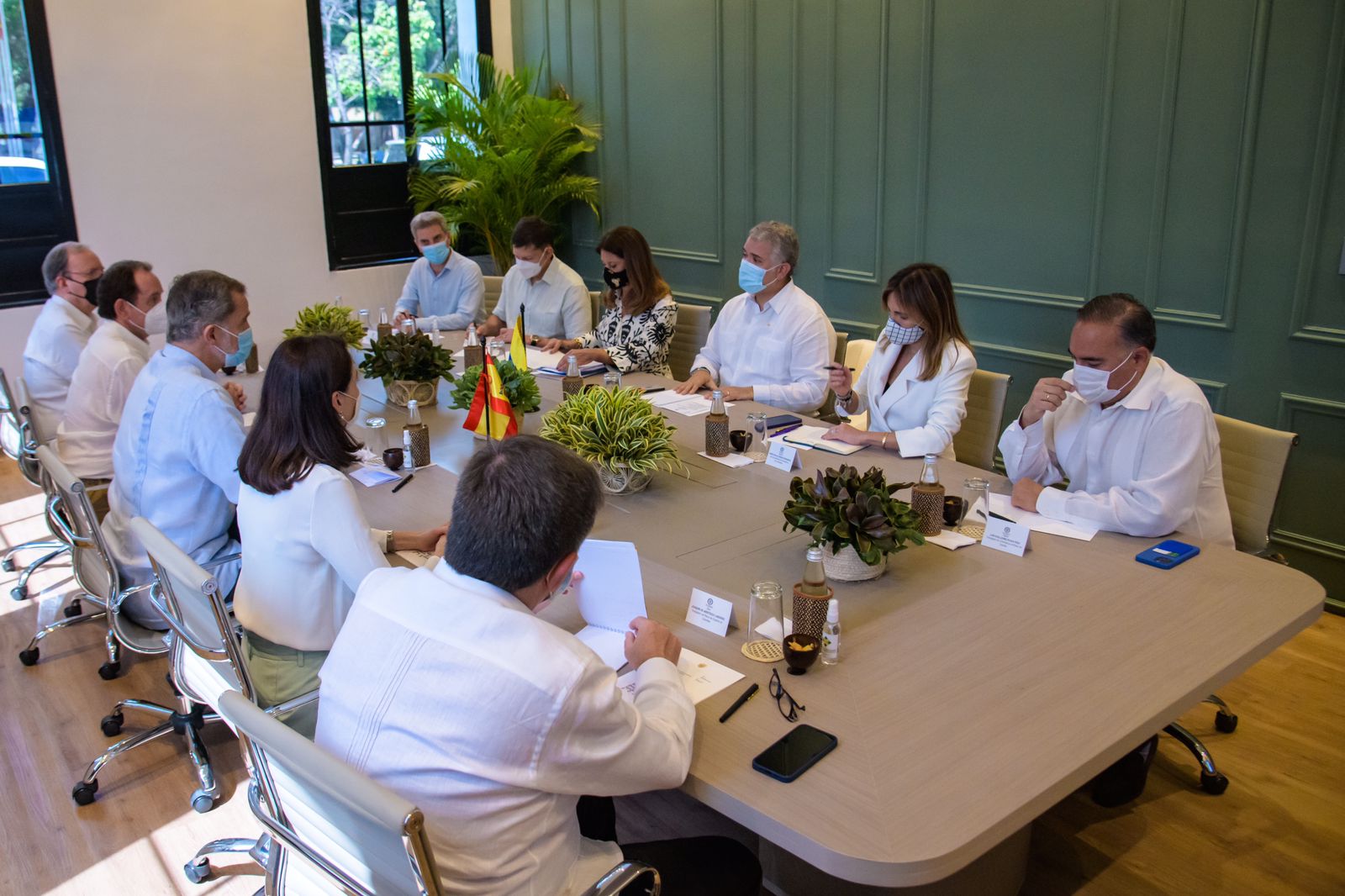 Reunión en la Casa Catinchi entre el Rey de España y el Presidente Iván Duque.
