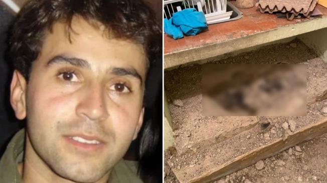 En esta placa de cemento fue hallado Gamaliel Álvarez. 