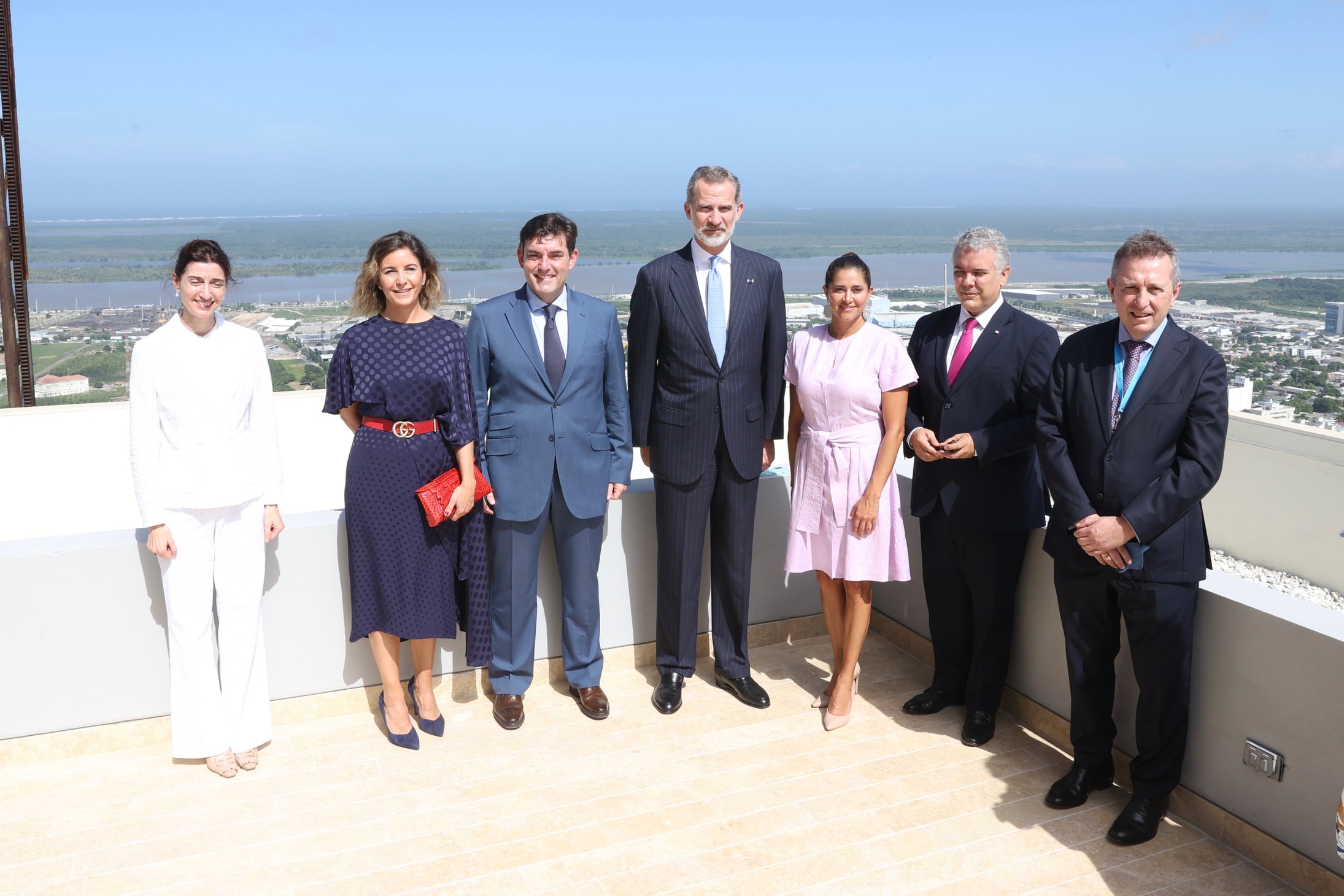 Emocionados con la panorámica de Barranquilla.