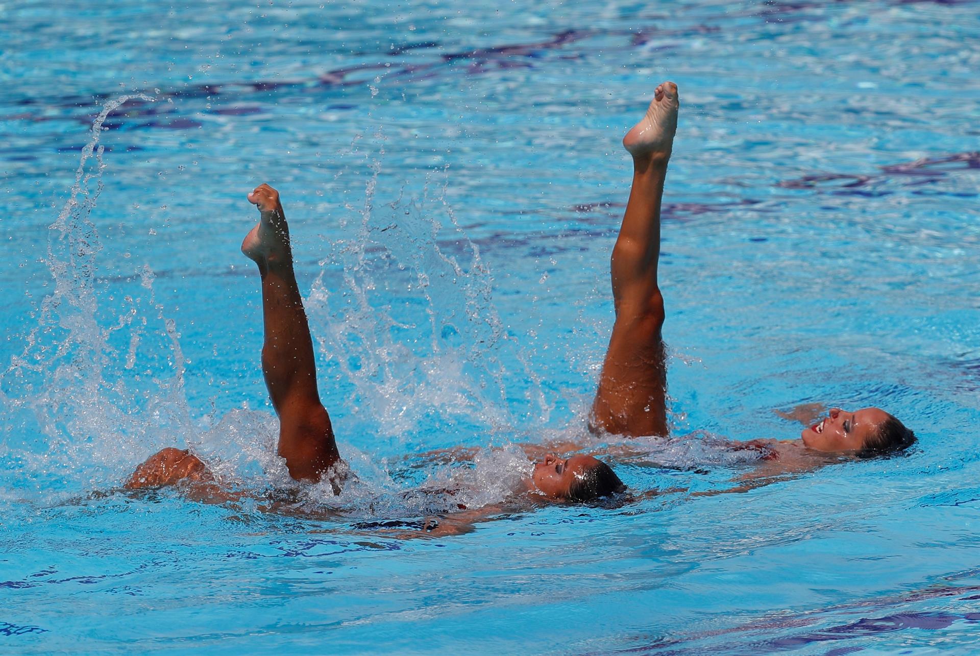 Natación Artística en los Panamericanos Junior de Cali.